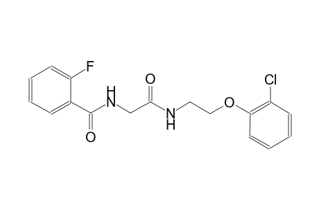 N-(2-([2-(2-Chlorophenoxy)ethyl]amino)-2-oxoethyl)-2-fluorobenzamide
