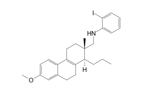 2-Methoxy-7-methyl-7-(iodoanilinomethyl)hexahydrophenanthrene