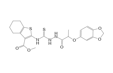 methyl 2-[({2-[2-(1,3-benzodioxol-5-yloxy)propanoyl]hydrazino}carbothioyl)amino]-4,5,6,7-tetrahydro-1-benzothiophene-3-carboxylate