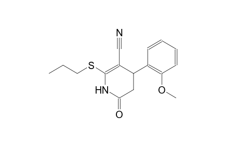 3-pyridinecarbonitrile, 1,4,5,6-tetrahydro-4-(2-methoxyphenyl)-6-oxo-2-(propylthio)-