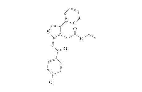 Ethyl 2-{2-[(Z)-(4-chlorophenyl)(oxo)ethylidene]-4-phenyl-1,3-thiazol-3-yl}acetate