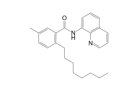 5-Methyl-2-octyl-N-(quinolin-8-yl)benzamide