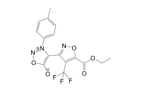 3-(p-Methylphenyl)-4-[4'-trifluoromethyl-5'-(ethoxycarbonyl)oxazol-3'-yl]sydnone