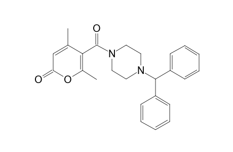 5-(4-Benzhydryl-piperazine-1-carbonyl)-4,6-dimethyl-pyran-2-one