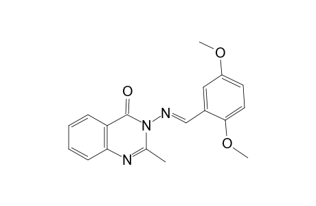 3-([(E)-(2,5-Dimethoxyphenyl)methylidene]amino)-2-methyl-4(3H)-quinazolinone