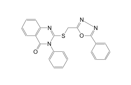 3-phenyl-2-{[(5-phenyl-1,3,4-oxadiazol-2-yl)methyl]sulfanyl}-4(3H)-quinazolinone