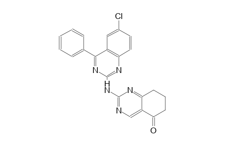 2-[(6-chloro-4-phenyl-2-quinazolinyl)amino]-7,8-dihydro-5(6H)-quinazolinone