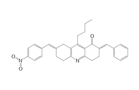 2-Benzylidene-7-(4'-nitrobenzylidene)-9-butyl-2,3,5,6,7,8-hexahydro-4H-acridin-1-one