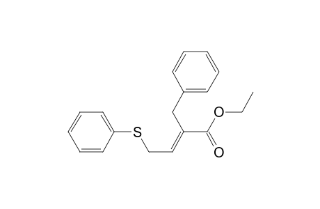 Benzenepropanoic acid, .alpha.-[2-(phenylthio)ethylidene]-, ethyl ester, (E)-