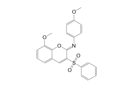 benzenamine, 4-methoxy-N-[(2Z)-8-methoxy-3-(phenylsulfonyl)-2H-1-benzopyran-2-ylidene]-