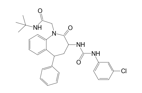 N-tert-butyl-2-[3-[(3-chlorophenyl)carbamoylamino]-2-keto-5-phenyl-4,5-dihydro-3H-1-benzazepin-1-yl]acetamide
