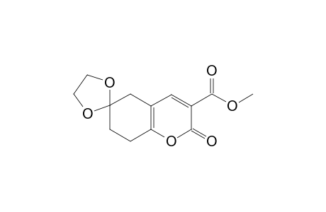 Methyl 2-oxo-6-spiro-2'-(1',3'-dioxolane-2,5,6,7,8-pentahydro-2H-benzo[b]pyran-3-ylcarboxylate