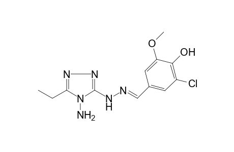 3-Chloro-4-hydroxy-5-methoxybenzaldehyde (4-amino-5-ethyl-4H-1,2,4-triazol-3-yl)hydrazone