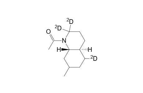 Quinoline-2,5-D2, 1-acetyldecahydro-2-d-7-methyl-