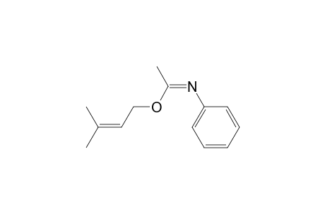 Ethanimidic acid, N-phenyl-, 3-methyl-2-butenyl ester
