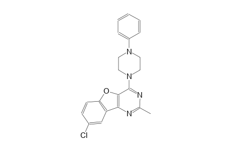 8-chloro-2-methyl-4-(4-phenyl-1-piperazinyl)[1]benzofuro[3,2-d]pyrimidine