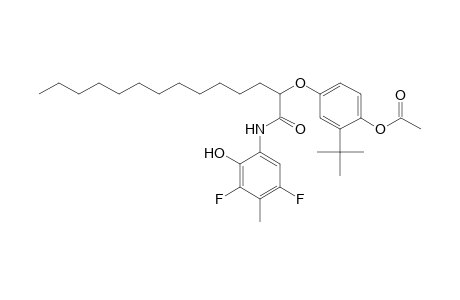 Tetradecanamide, 2-[4-(acetyloxy)-3-(1,1-dimethylethyl)phenoxy]-N-(3,5-difluoro-2-hydroxy-4-methylphenyl)-