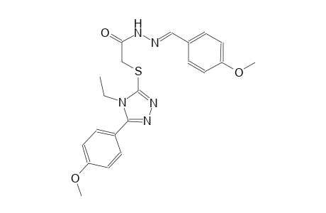 2-{[4-ethyl-5-(4-methoxyphenyl)-4H-1,2,4-triazol-3-yl]sulfanyl}-N'-[(E)-(4-methoxyphenyl)methylidene]acetohydrazide