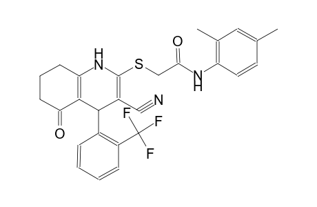 acetamide, 2-[[3-cyano-1,4,5,6,7,8-hexahydro-5-oxo-4-[2-(trifluoromethyl)phenyl]-2-quinolinyl]thio]-N-(2,4-dimethylphenyl)-
