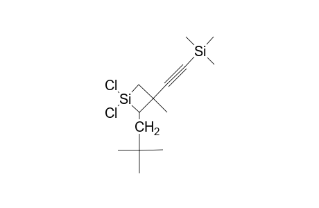 E-1,1-DICHLORO-3-METHYL-(2'-TRIMETHYLSILYLETHINYL)-2-NEOPENTYL-1-SILACYCLOBUTANE