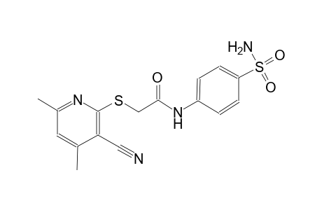 N-[4-(aminosulfonyl)phenyl]-2-[(3-cyano-4,6-dimethyl-2-pyridinyl)sulfanyl]acetamide