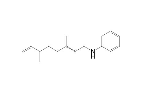 N-(3,6-dimethylocta-2,7-dienyl)aniline