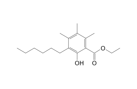 Ethyl 3-Hexyl-2-hydroxy-4,5,6-trimethylbenzoate