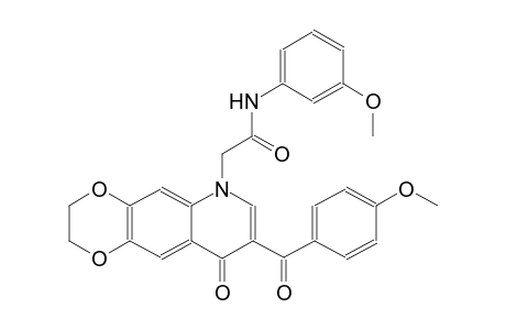 [1,4]dioxino[2,3-g]quinoline-6-acetamide, 2,3,6,9-tetrahydro-8-(4-methoxybenzoyl)-N-(3-methoxyphenyl)-9-oxo-