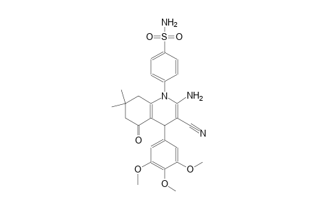 4-(2-amino-3-cyano-7,7-dimethyl-5-oxo-4-(3,4,5-trimethoxyphenyl)-5,6,7,8-tetrahydro-1(4H)-quinolinyl)benzenesulfonamide