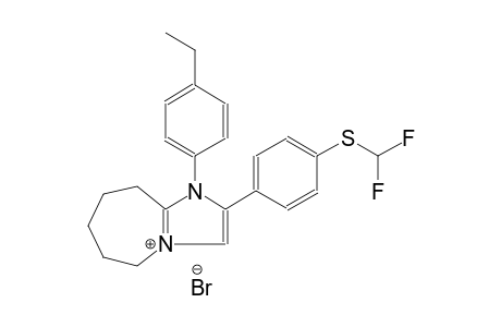 2-{4-[(difluoromethyl)sulfanyl]phenyl}-1-(4-ethylphenyl)-1H,5H,6H,7H,8H,9H-imidazo[1,2-a]azepin-4-ium bromide