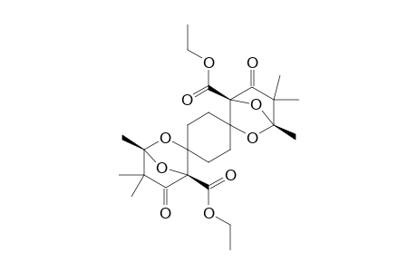 1,1''-diethyl (1R,1''R,4R,4''R)-4,4'',5,5,5'',5''-hexamethyl-6,6''-dioxodispiro[3,7-dioxabicyclo[2.2.1]heptane-2,1'-cyclohexane-4',2''-[3,7]dioxabicyclo[2.2.1]heptane]-1,1''-dicarboxylate