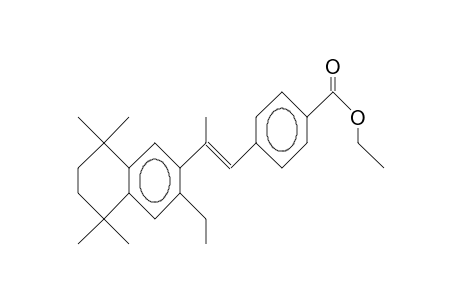 1-(4-Carboethoxy-phenyl)-trans-2-(1,1,4,4-tetramethyl-6-ethyl-7-tetralinyl)-propene