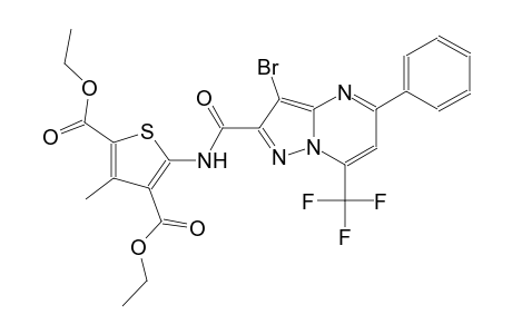 2,4-thiophenedicarboxylic acid, 5-[[[3-bromo-5-phenyl-7-(trifluoromethyl)pyrazolo[1,5-a]pyrimidin-2-yl]carbonyl]amino]-3-methyl-, diethyl ester