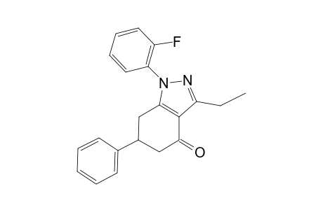 3-Ethyl-1-(2-fluorophenyl)-6-phenyl-1,5,6,7-tetrahydro-4H-indazol-4-one