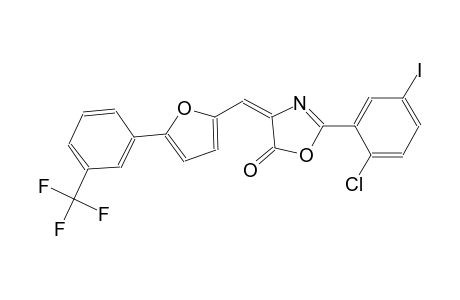 (4E)-2-(2-chloro-5-iodophenyl)-4-({5-[3-(trifluoromethyl)phenyl]-2-furyl}methylene)-1,3-oxazol-5(4H)-one