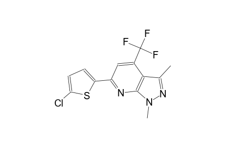 6-(5-chloro-2-thienyl)-1,3-dimethyl-4-(trifluoromethyl)-1H-pyrazolo[3,4-b]pyridine