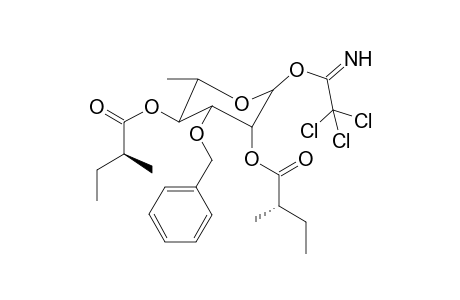 O-(2,4-Di-O-[(2S)-2-methylbutyryl]-3-O-benzyl-L-rhamnopyranoside trichloroacetimidate