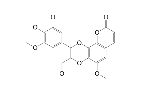 7'8'-DIHYDRO-7'-(3'-METHOXY-4'5'-DIHYDROXYPHENYL-8'-(HYDROXYMETHYL)-6-METHOXY-2H-PYRANOL[2,3-F]-7,8-BENZODIOXIN-2-ONE