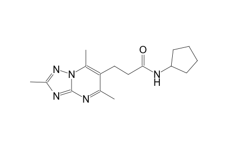 [1,2,4]triazolo[1,5-a]pyrimidine-6-propanamide, N-cyclopentyl-2,5,7-trimethyl-