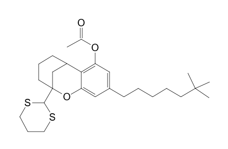 3,4,5,6-Tetrahydro-7-acetoxy-2-(1,3-dithian-2-yl)-9-(1,1-dimethylheptyl)-2,6-methano-2H-1-benzoxocin