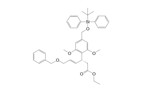 (E)-(R)-6-Benzyloxy-3-[4-(tert-butyl-diphenyl-silanyloxymethyl)-2,6-dimethoxy-phenyl]-hex-4-enoic acid ethyl ester