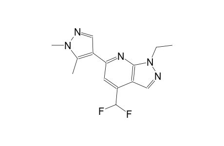 1H-pyrazolo[3,4-b]pyridine, 4-(difluoromethyl)-6-(1,5-dimethyl-1H-pyrazol-4-yl)-1-ethyl-