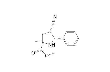 Proline, 4-cyano-2-methyl-5-phenyl-, methyl ester, (2.alpha.,4.alpha.,5.alpha.)-(.+-.)-