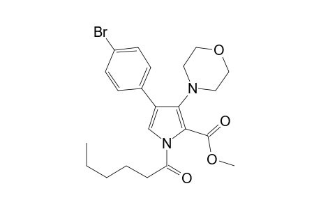 N-Hexanoyl-4-(4-bromphenyl)-3-morpholinopyrrol-2-carboxylic acid, methyl ester