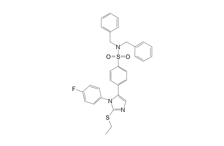 N,N-Dibenzyl-4-[2-ethylthio-1-(4-fluorophenyl)imidazol-5-yl]benzene sulfonamide