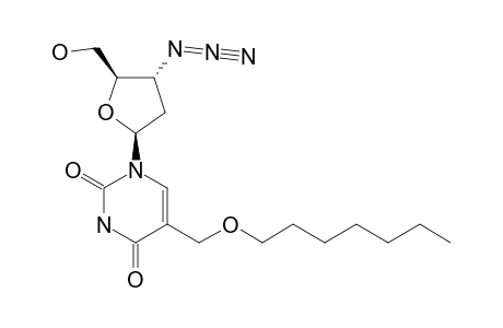1-(3-AZIDO-2,3-DIDEOXY-BETA-D-ERYTHRO-PENTOFURANOSYL)-5-(HEPTYLOXY-METHYL)-URACIL