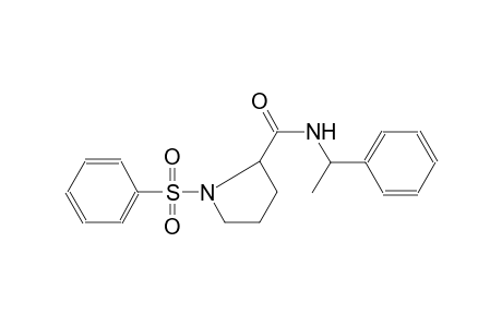 1-(benzenesulfonyl)-N-(1-phenylethyl)-2-pyrrolidinecarboxamide