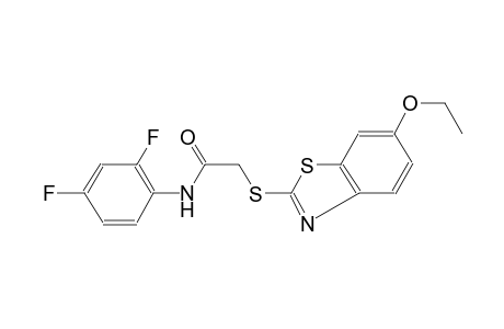 N-(2,4-difluorophenyl)-2-[(6-ethoxy-1,3-benzothiazol-2-yl)sulfanyl]acetamide