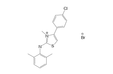 4-(p-CHLOROPHENYL)-3-METHYL-2-(2,6-XYLIDINO)THIAZOLIUM BROMIDE