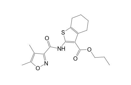 propyl 2-{[(4,5-dimethyl-3-isoxazolyl)carbonyl]amino}-4,5,6,7-tetrahydro-1-benzothiophene-3-carboxylate